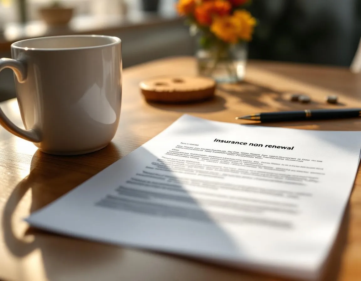 Insurance non-renewal letter on a kitchen table — a common situation for Gulf Coast homeowners with aging roofs